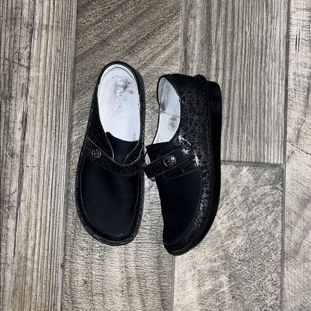 Alegria Black Casual Slip-Ons